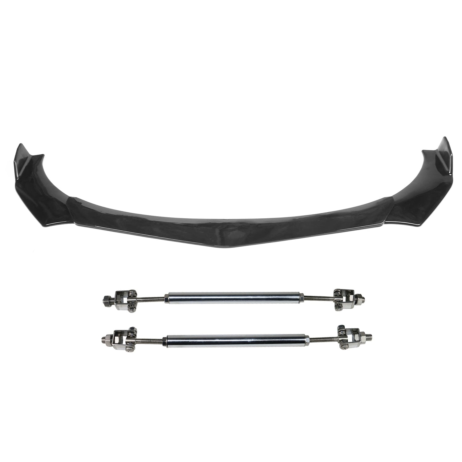 Honda Civic 62"-66" 3PCS B Style Black Front Lip with Strut Rods