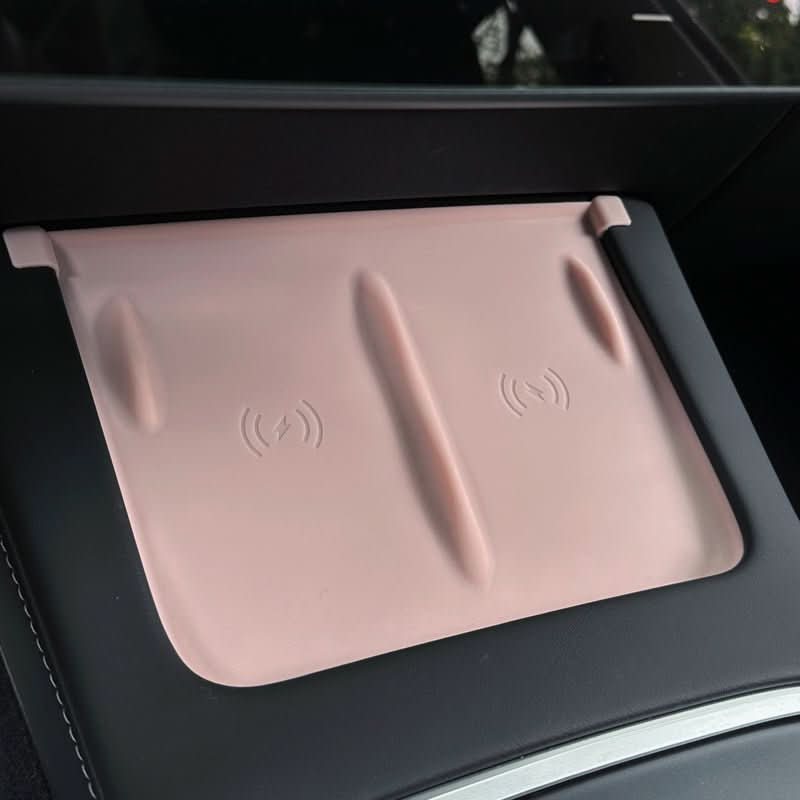 Silicone Wireless Charging Pad for Model 3/Y | Anti-Slip | 4 Colors | Waterproof