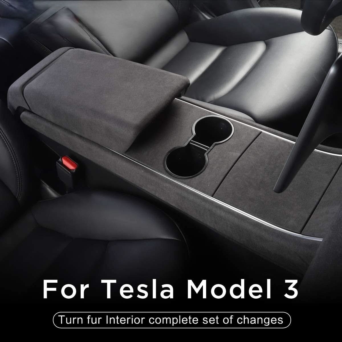 Alcantara Central Control Panel Sticker for Tesla Model 3 (17-20)