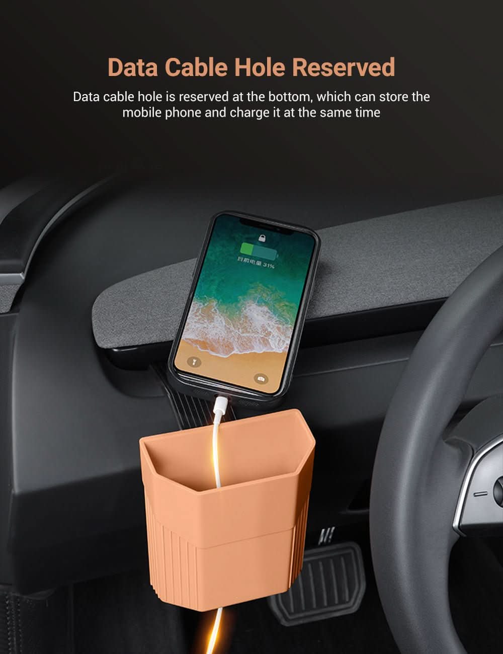 Central Screen/Seat/Dash Trash Can for Model 3 Highland / Model Y Juniper