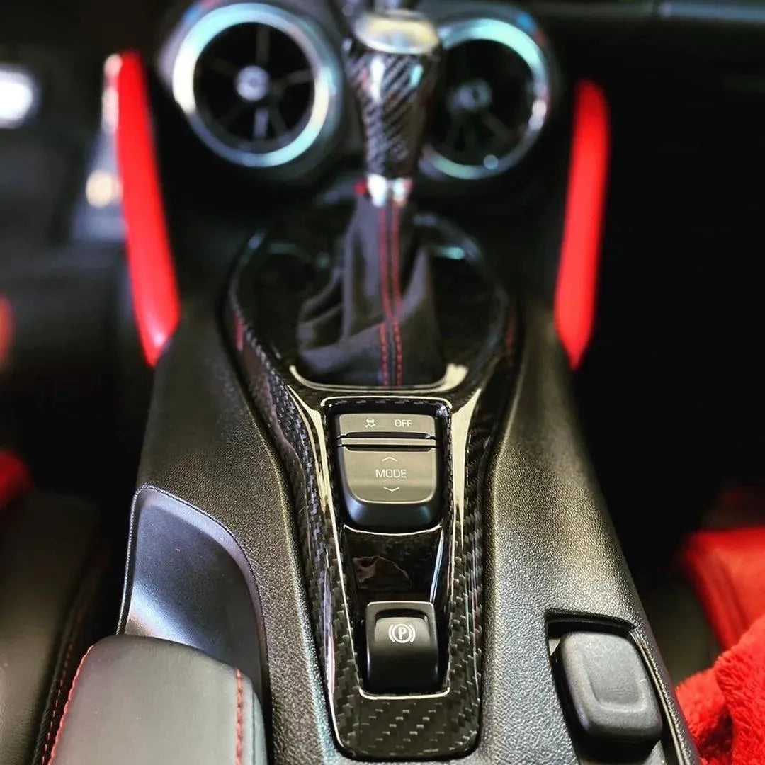 Chevy Camaro 2016-2024 Real Carbon Fiber Gear Shift Chrome Trim Delete Cover