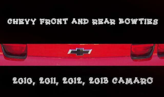 Chevy Cararo Bowtie Vinyl Insert - 2010-2013 Camaro FRONT / REAR