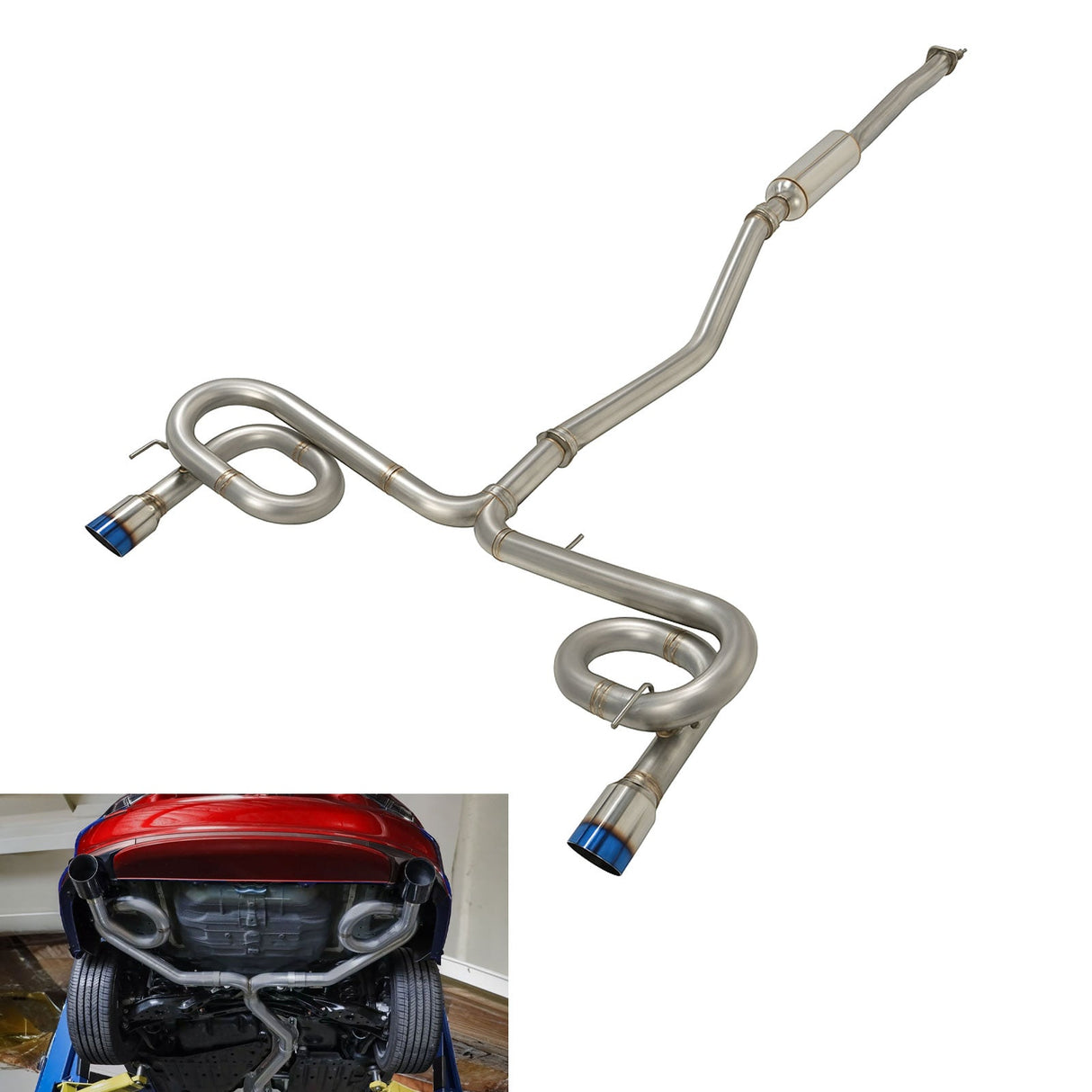 Exhaust for 2022+ Civic SI Sedan FE1 Burnt Tips 2.5" Catback Exhaust Turbo US