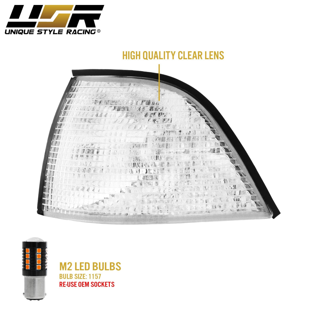 1992-1999 BMW E36 2D/Cabrio Darker Smoke Corner Lights
