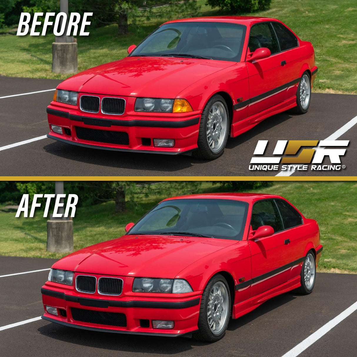 1992-1999 BMW E36 2D/Cabrio Darker Smoke Corner Lights