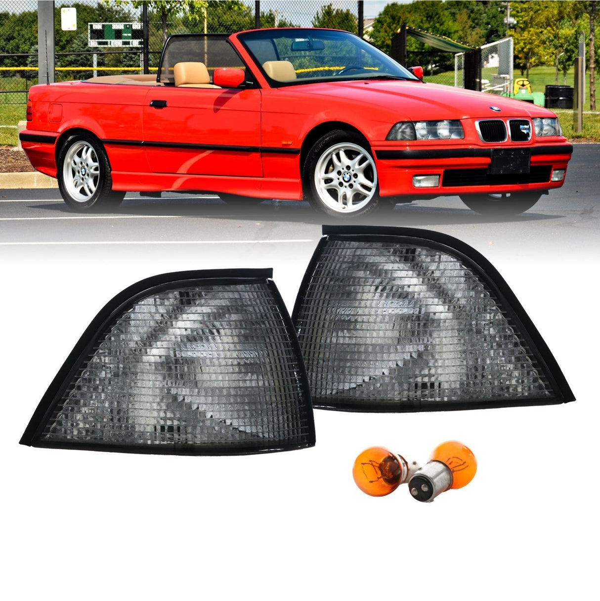 1992-1999 BMW E36 2D/Cabrio Darker Smoke Corner Lights