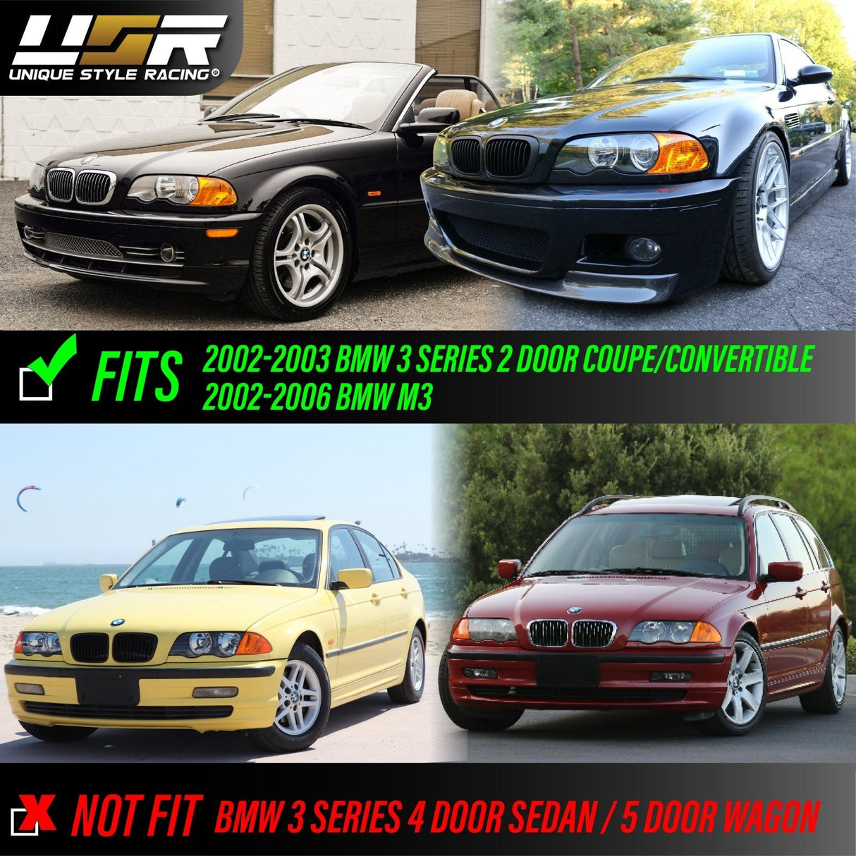 2002-2003 BMW E46 Crystal Smoke Amber LED Corner Lights