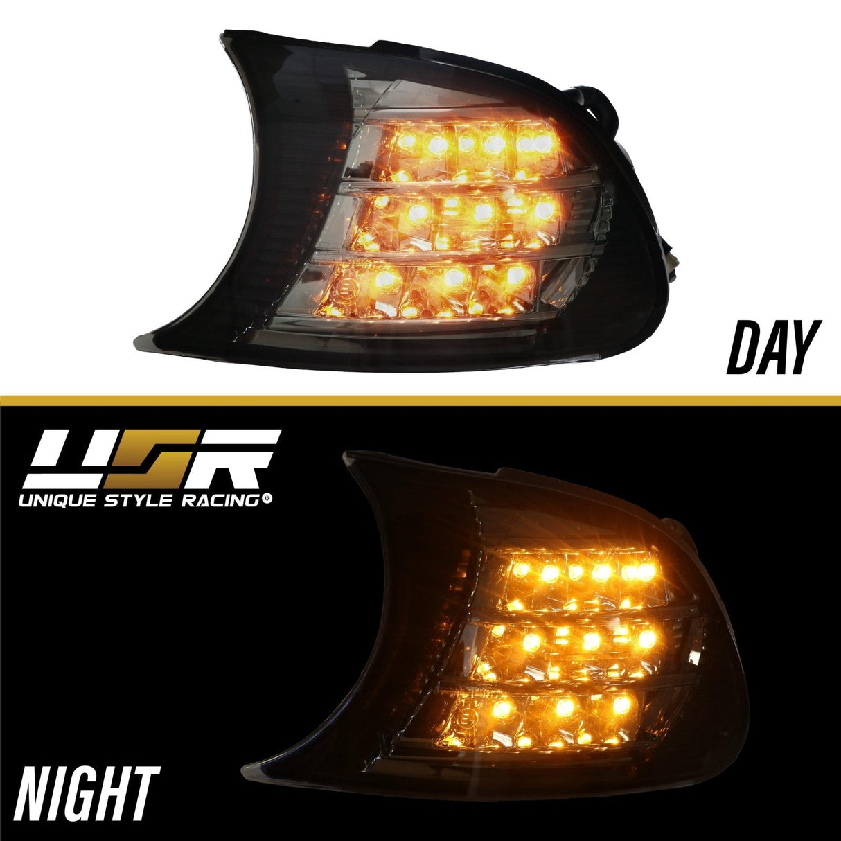 1999-2001 BMW E46 Crystal Smoke White LED Corner Lights