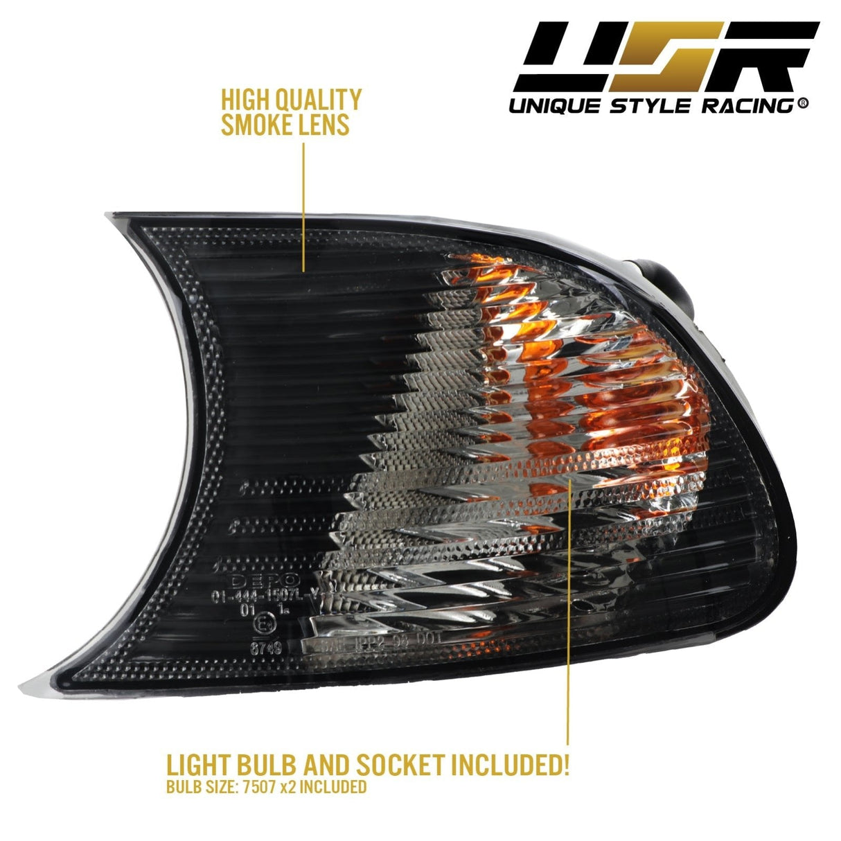 1999-2001 Bmw E46 2d/Cabrio Crystal Smoke Corner Lights