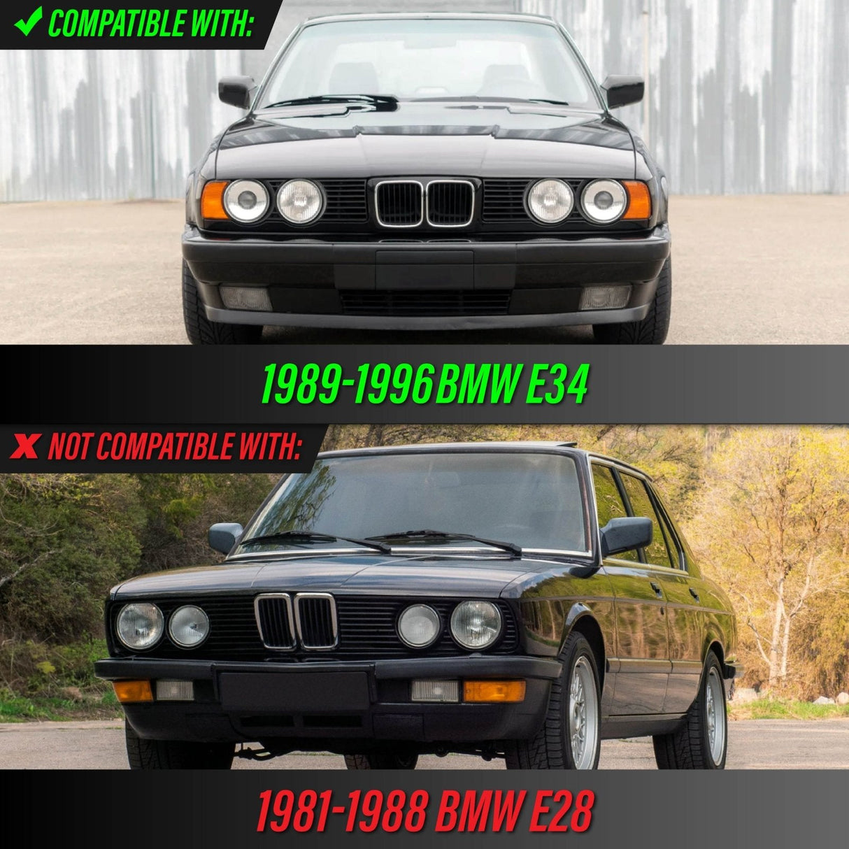1989-1996 Bmw E34 Clear Corner Lights