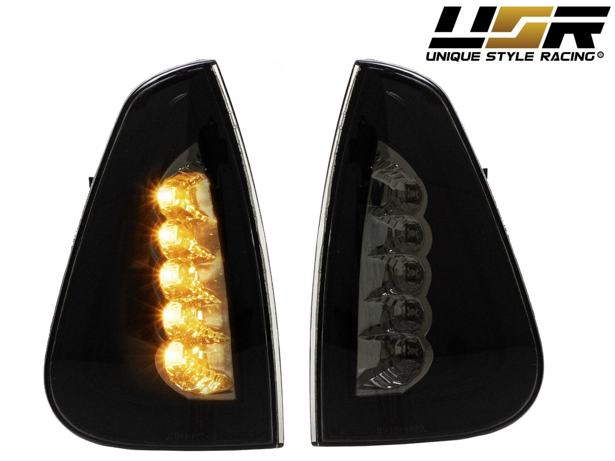 2006-2010 Dodge Charger Black Clear Corner Light - White LED