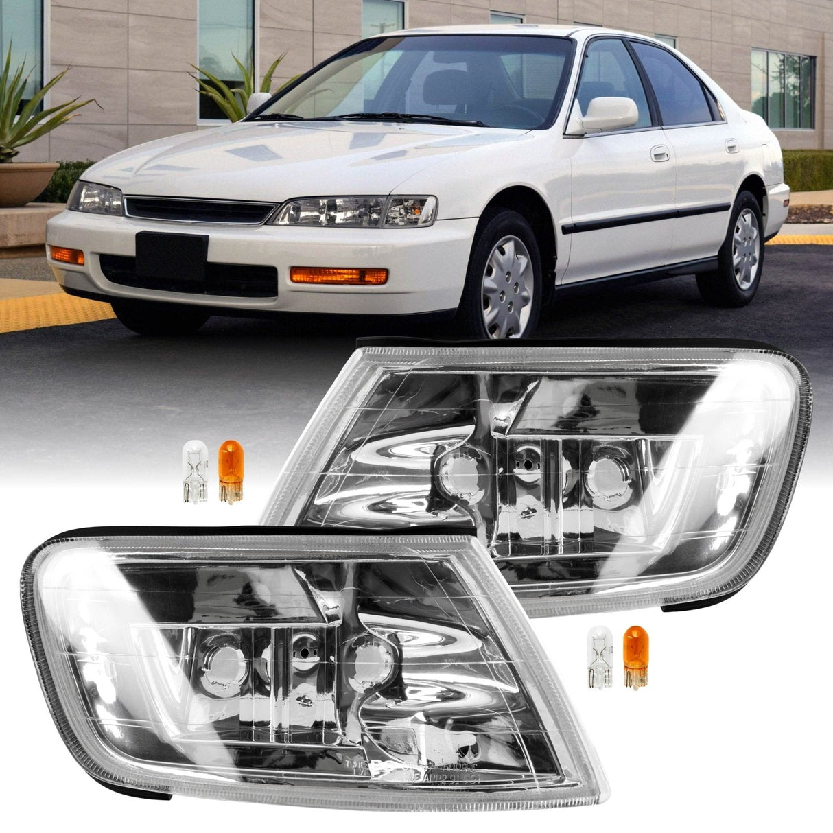 1994-1997 Honda Accord Depo Euro Clear Corner Lights