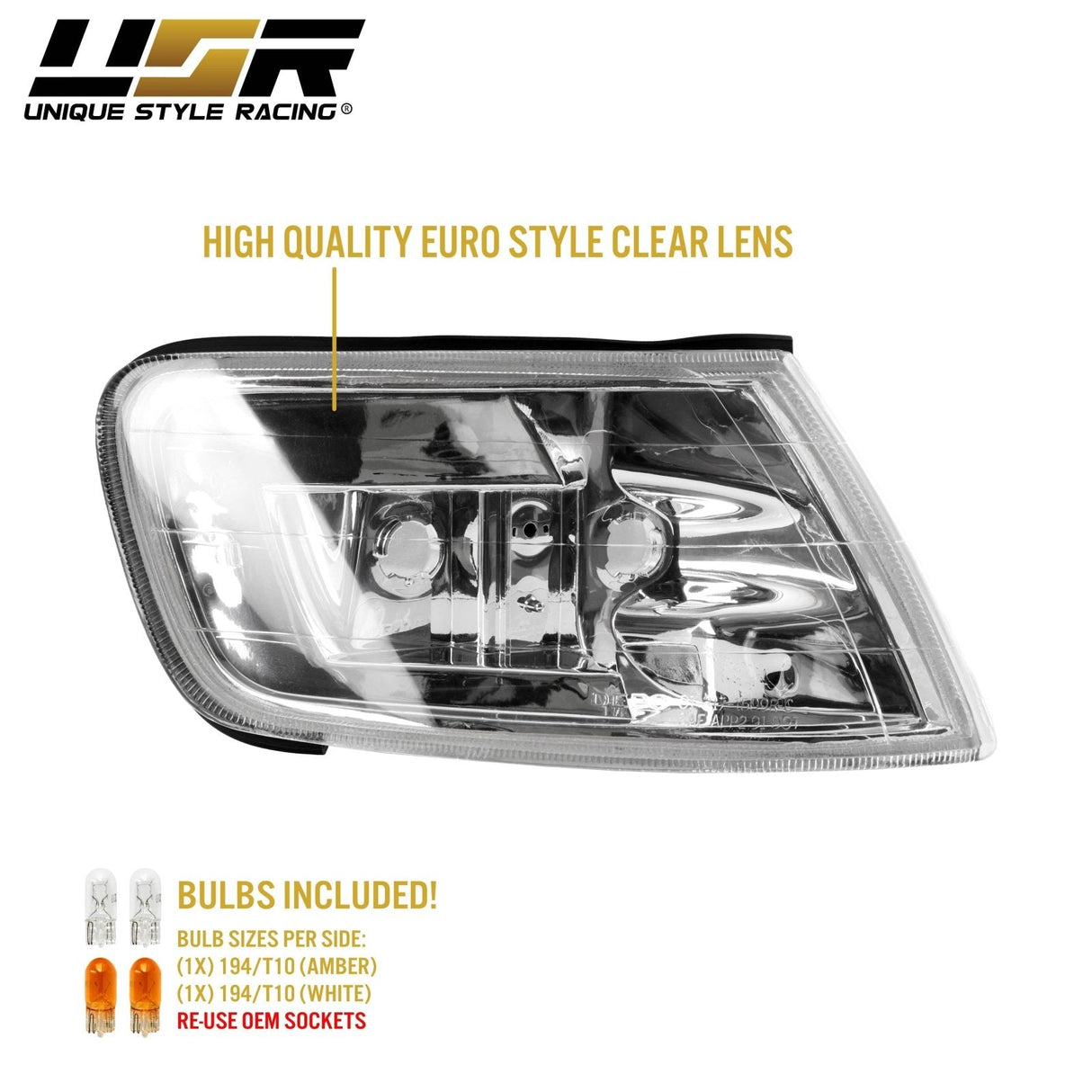 1994-1997 Honda Accord Euro Look Depo Smoke Corner Lights