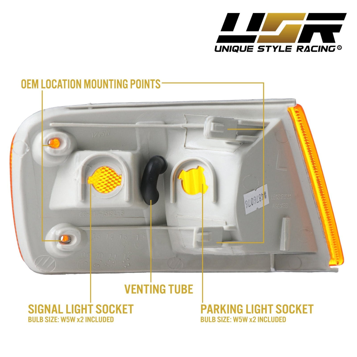 1988-1989 Honda CRX USDM Amber Corner Lights