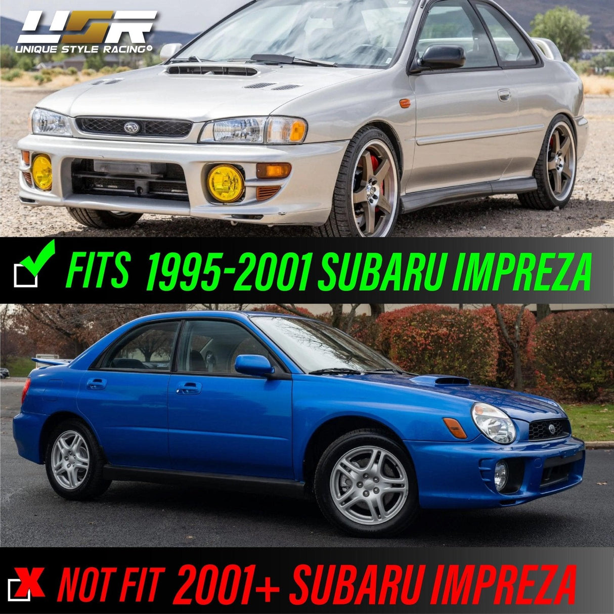 1995-2001 Subaru Impreza Crystal Black Corner Lights