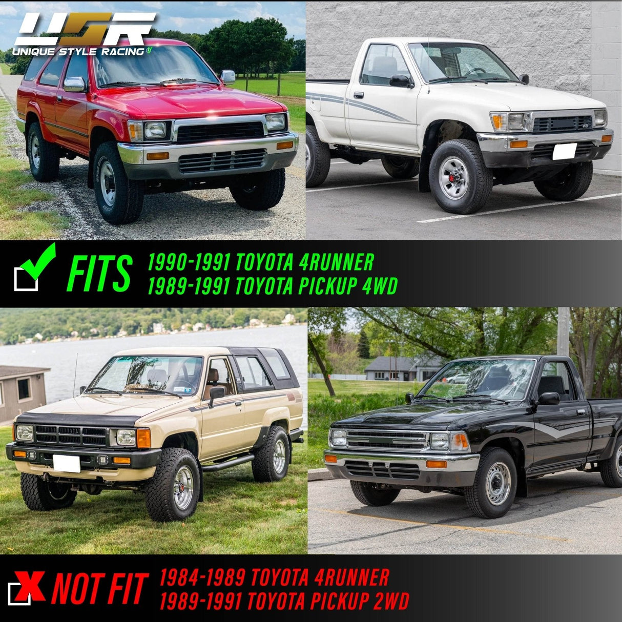 1990-1991 Toyota 4runner / 1989-91 Pickup Clear Corner Lights