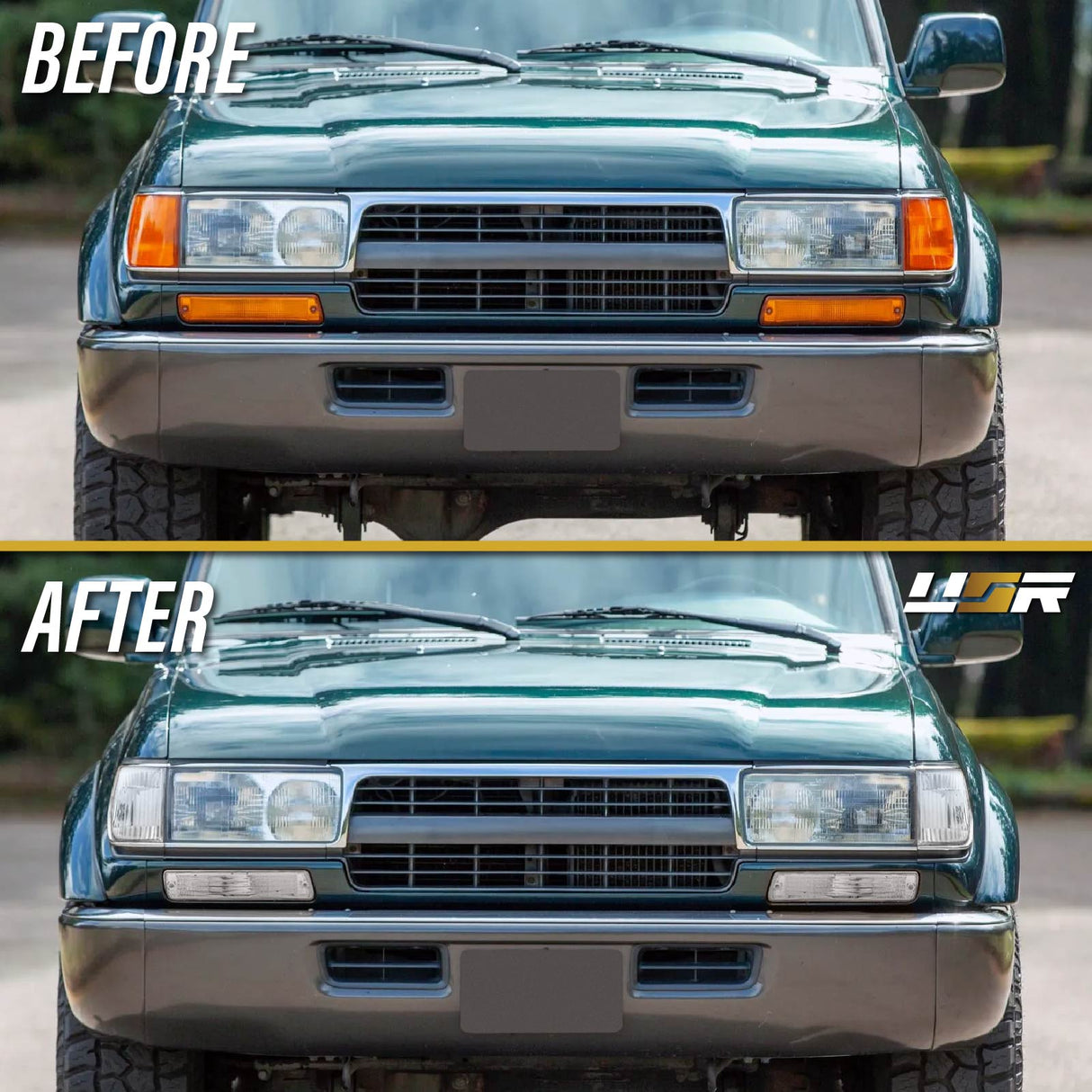1991-1997 Toyota Land Cruiser Crystal Clear Corner Lights