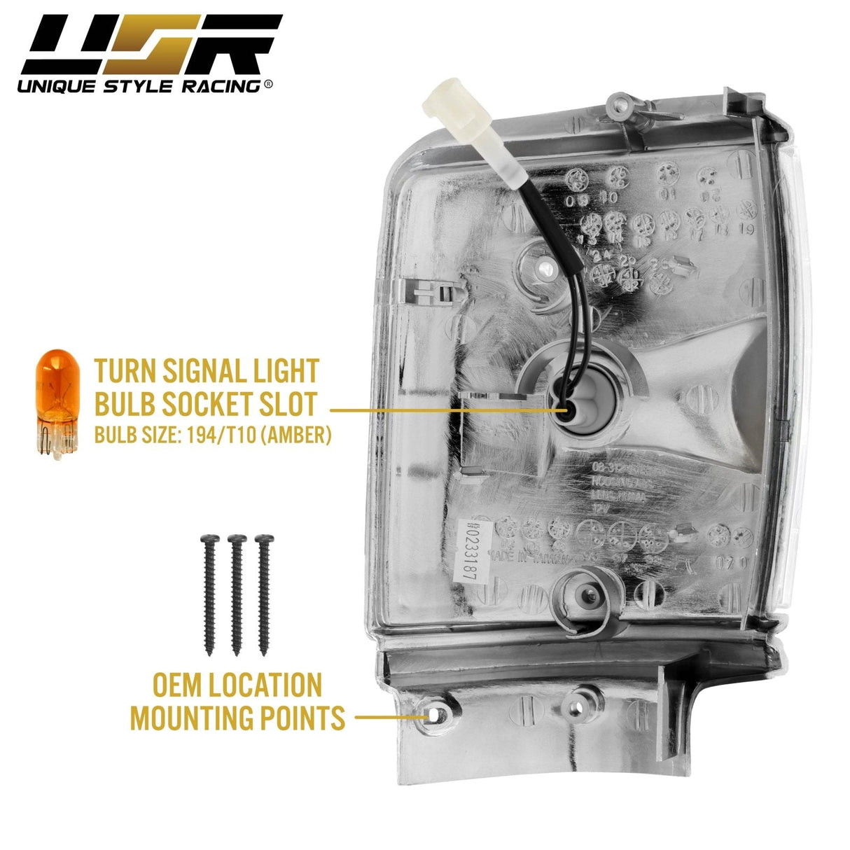 1987-1988 Toyota Pickup 2WD Clear Corner Lights
