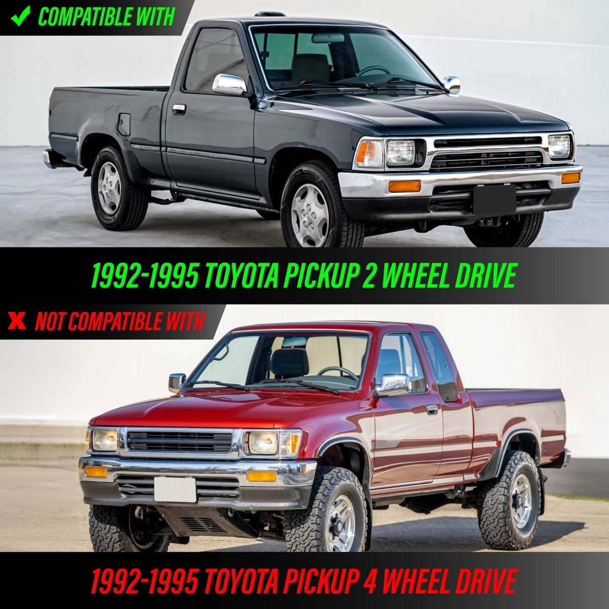 1992-1995 Toyota Pickup 2WD Clear Corner Lights