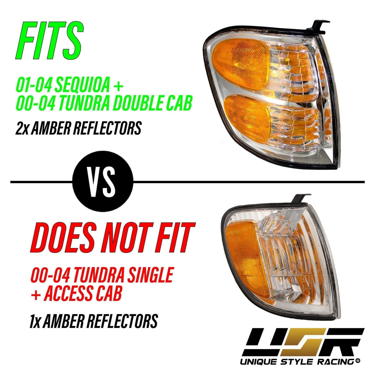 2000-2004 Toyota Tundra/01-05 Sequoia Clear Corner Lights