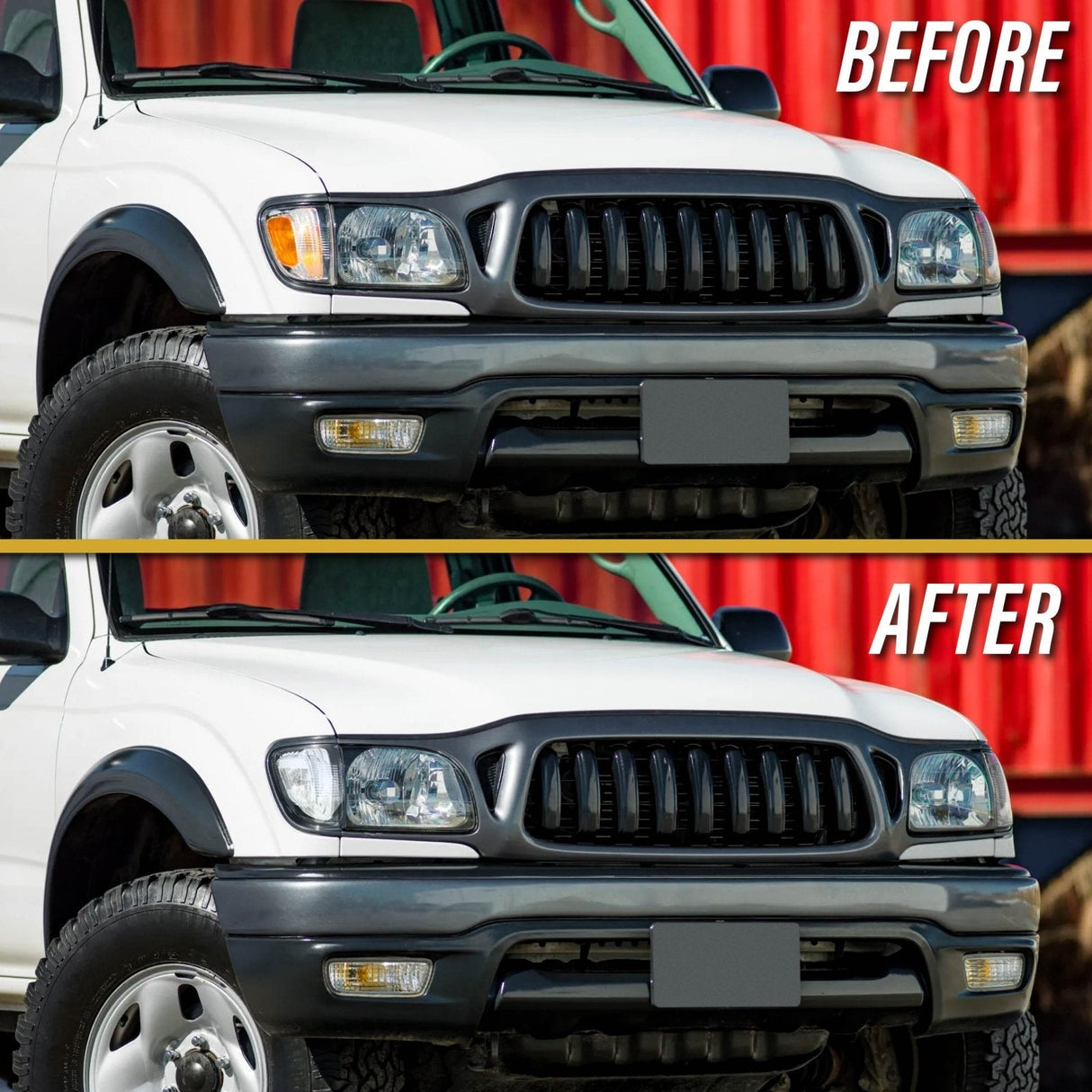 2001-2004 Toyota Tacoma Clear Corner Lights With Black Trim