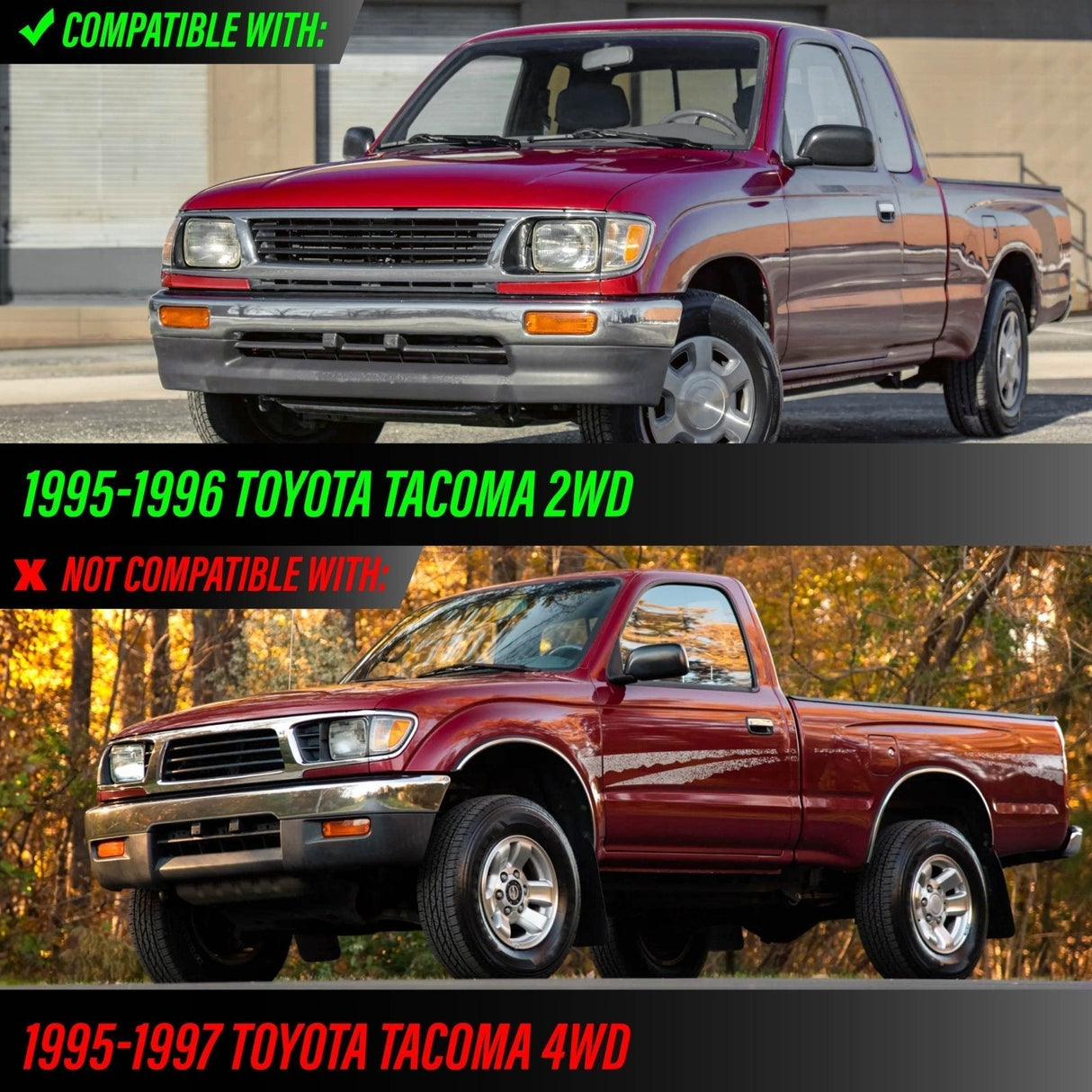 1995-1996 Toyota Tacoma 2wd Clear Corner Lights