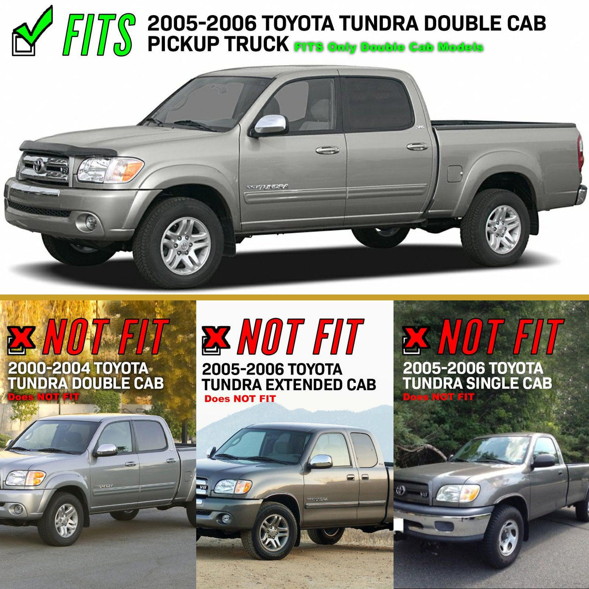 2005-2006 Toyota Tundra Double Cab Clear Corner Lights