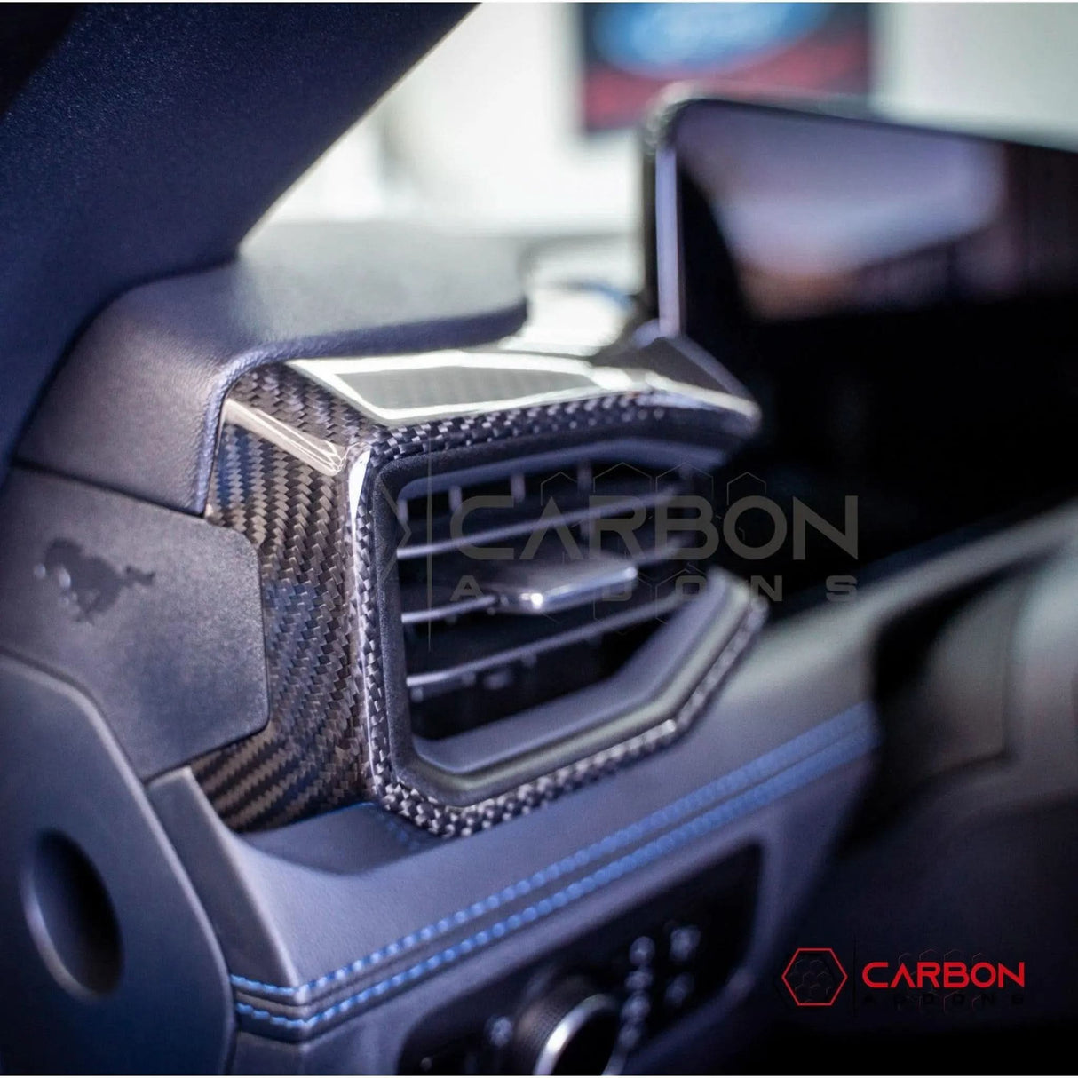 2024+ S650 Mustang Hard Carbon Fiber Driver Side Dashboard Trim Cover