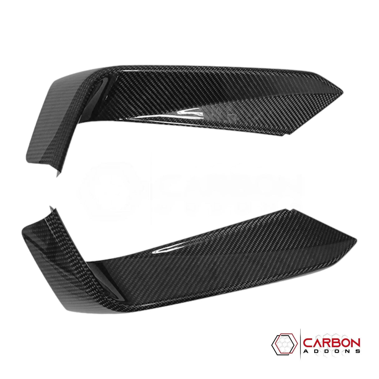 2024+ S650 Mustang EcoBoost Real Carbon Fiber Bumper Grill Trim Covers