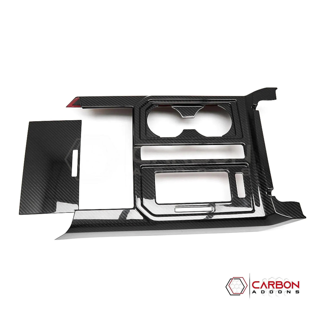 F150 2015-2020 Center Console Gear Shift Panel Hard Carbon Fiber Cover