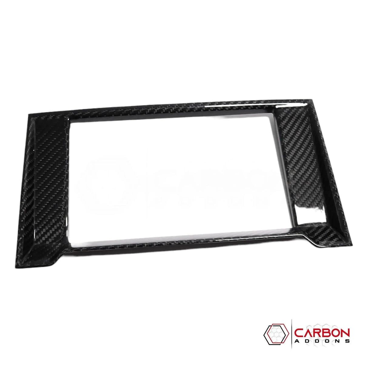 F150 2015-2020 Radio Infotainment Bezel Trim Hard Carbon Fiber Cover