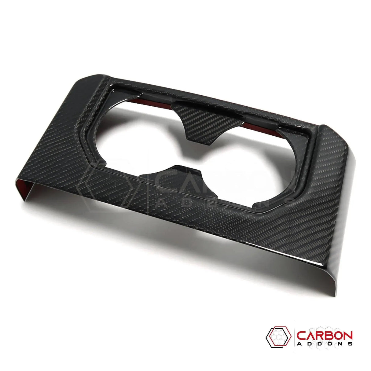 F150 2015-2020 Rear Seat Cup Holder Hard Carbon Fiber Cover