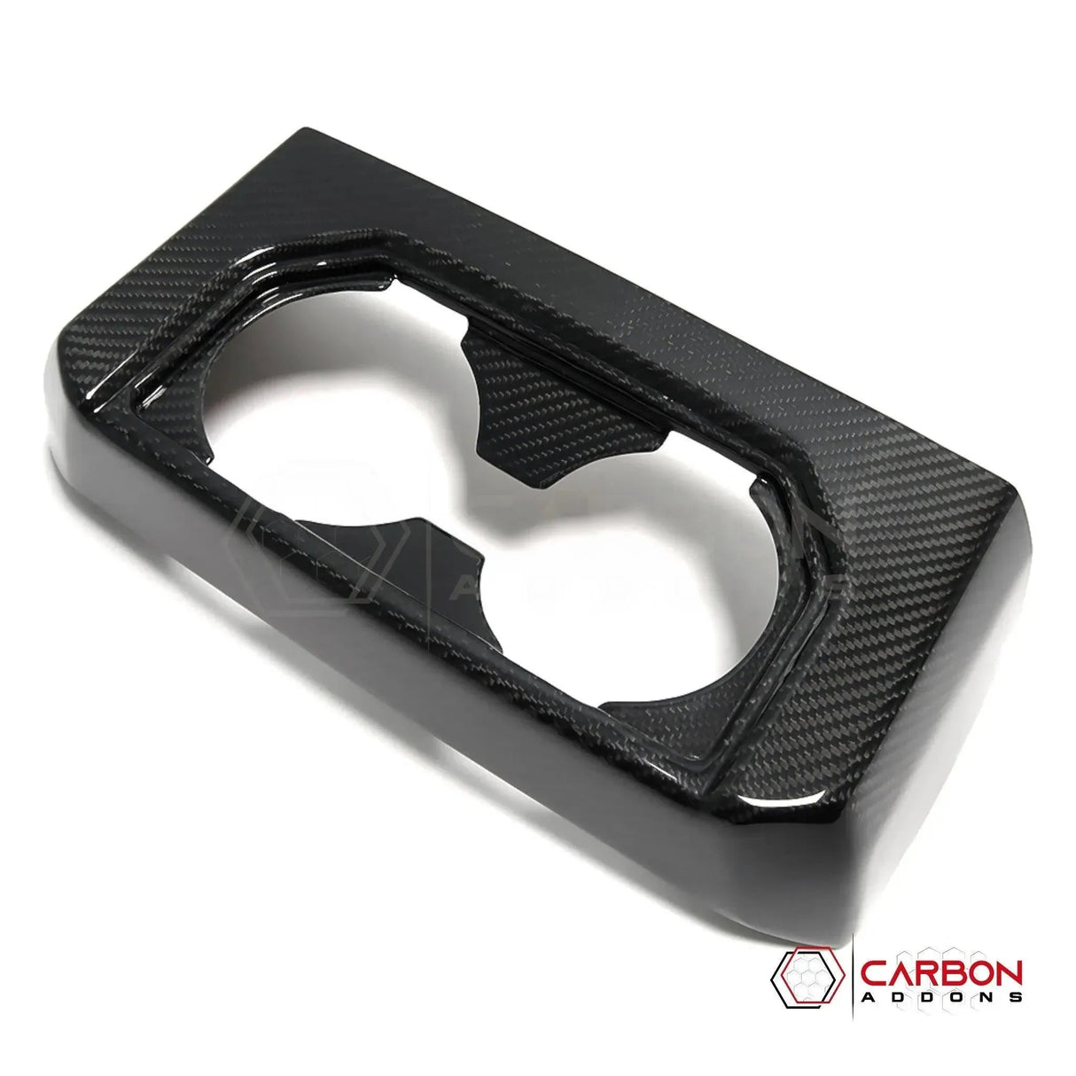 Real Carbon Fiber Rear Seat Cup Holder Cover For F150 2015-2020