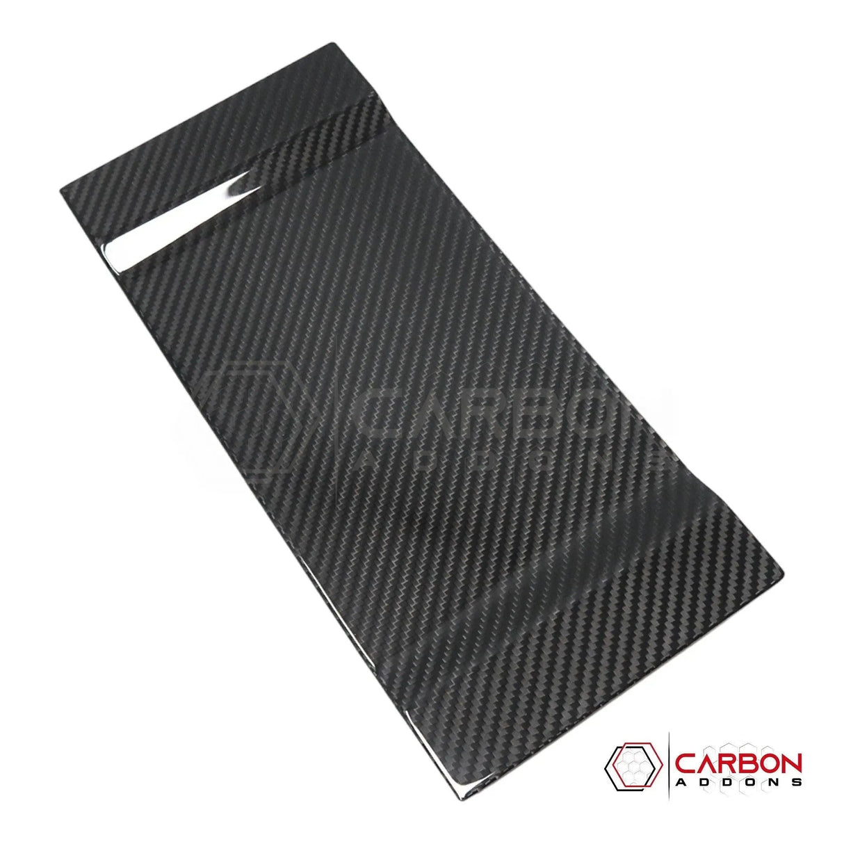 F150 2021-Up Center Console Wireless Charger/Coin Tray Hard Carbon Fiber Cover