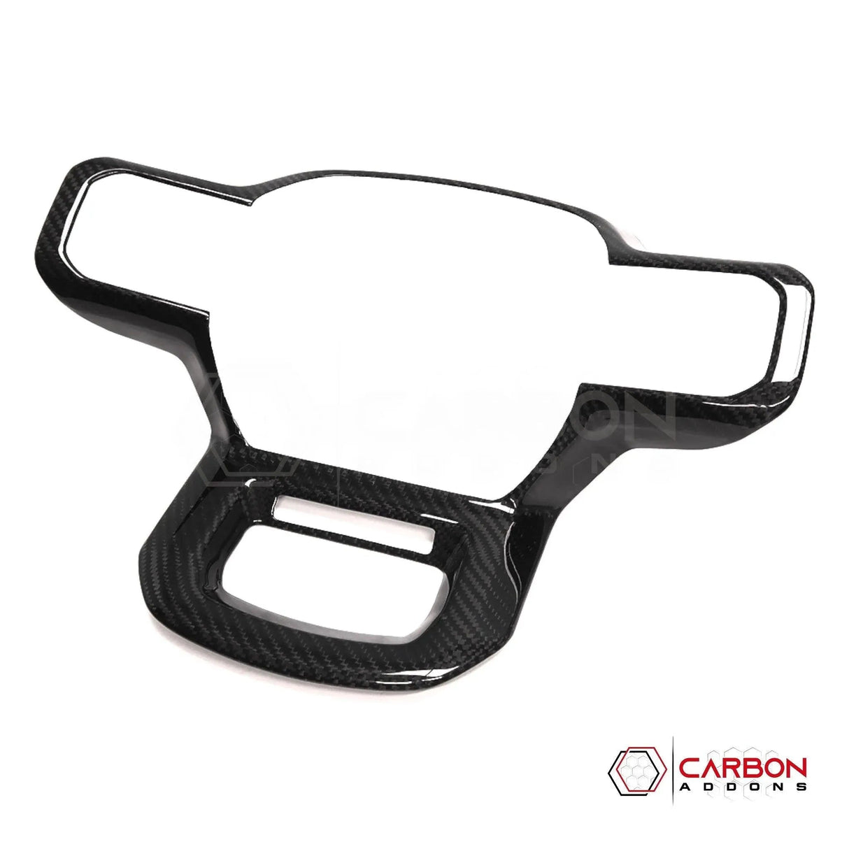 F150 2021-Up Steering Wheel Trim Hard Carbon Fiber Cover