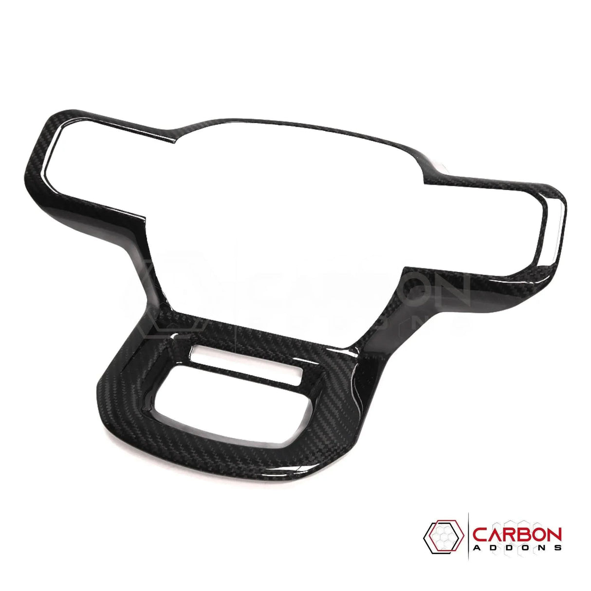 F150 2021-Up Steering Wheel Trim Hard Carbon Fiber Cover