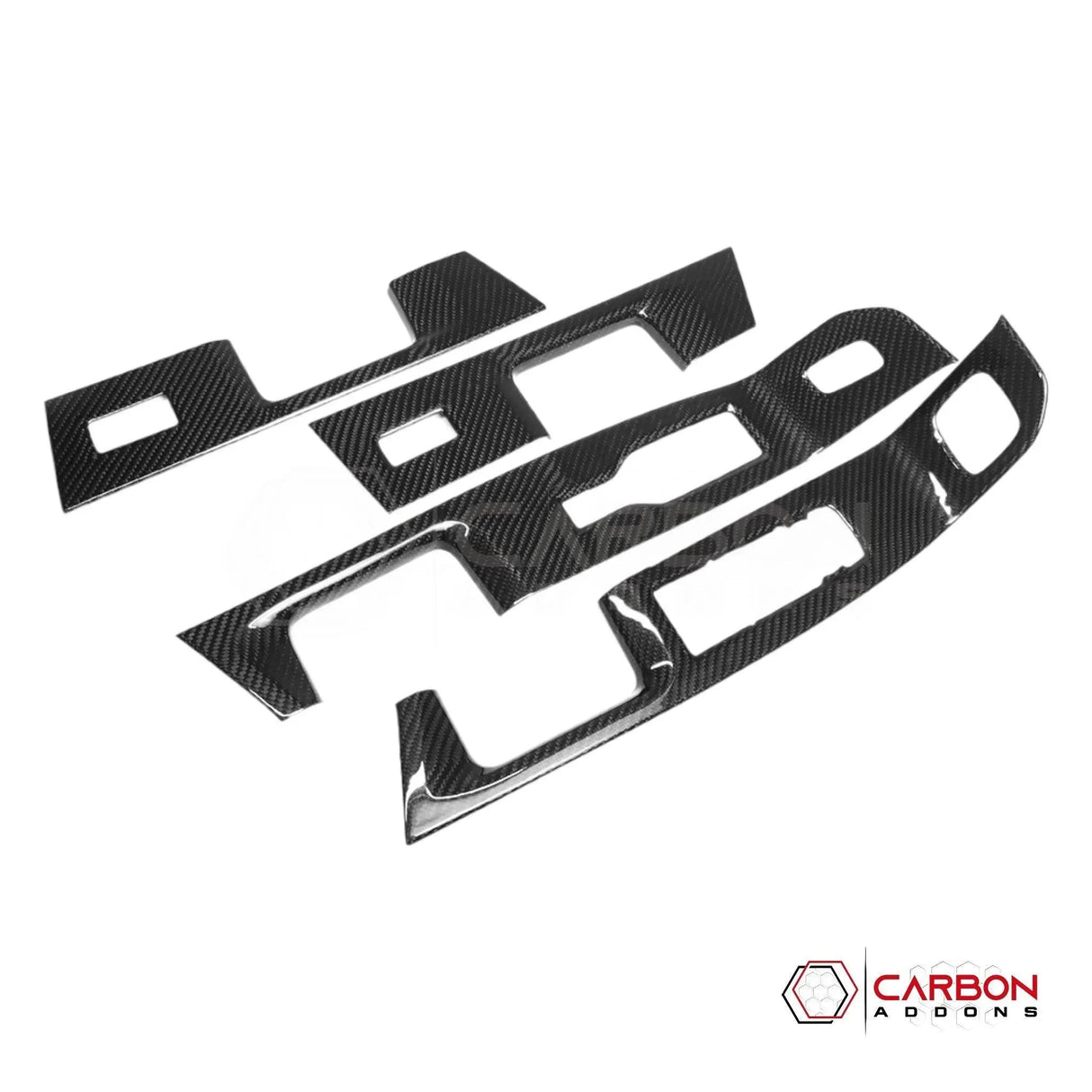 F150 2021-Up Window Switch Trim Hard Carbon Fiber Cover