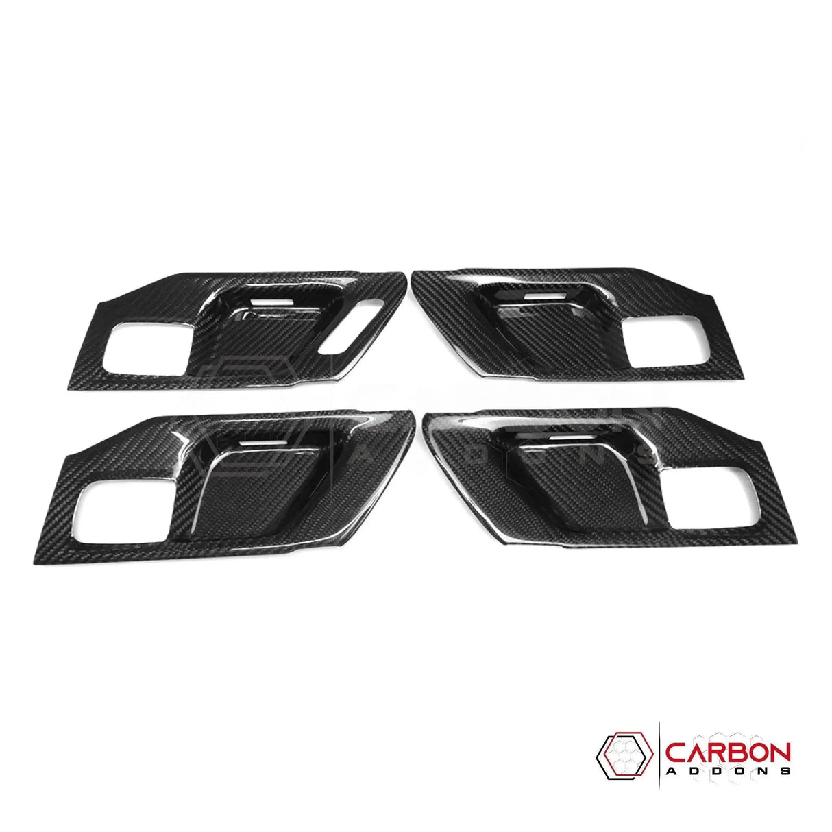 RAM 1500/TRX/RHO 2019+ Interior Door Handle Trim Hard Carbon Fiber Cover