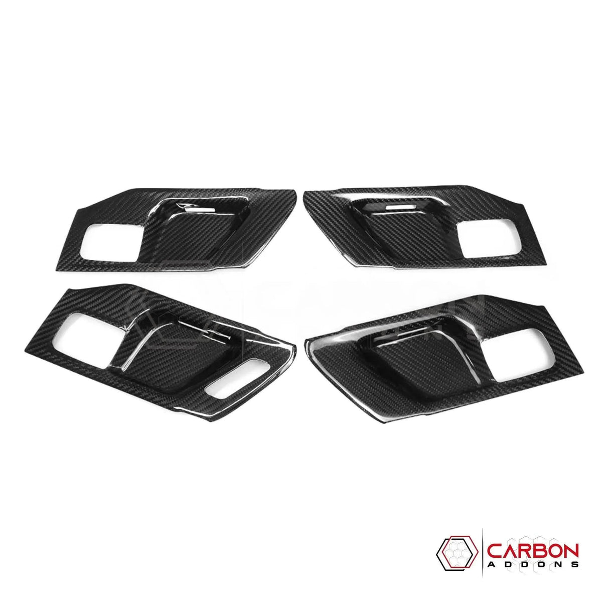 RAM 1500/TRX/RHO 2019+ Interior Door Handle Trim Hard Carbon Fiber Cover