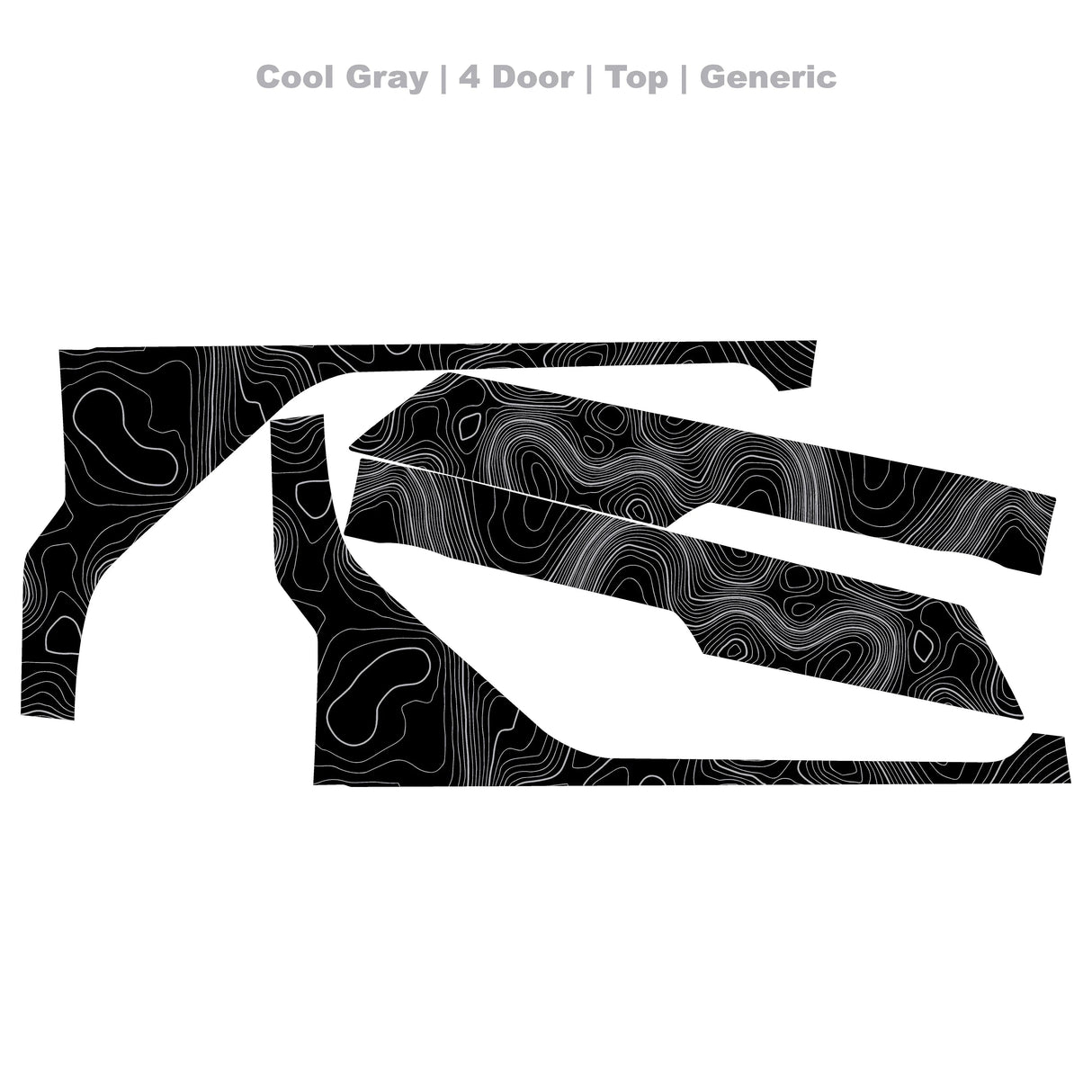 Topographic Upper Door Overlay Kit (Printed Series) - 2021+ Bronco 4 Door