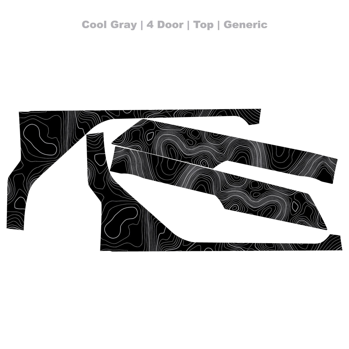 Topographic Upper Door Overlay Kit (Printed Series) - 2021+ Bronco 4 Door