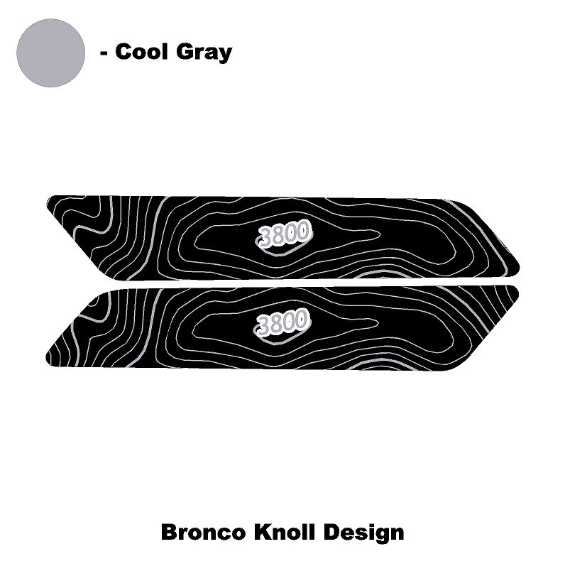 Topo Interior Rear Door Grab Handle Overlay Kit (Printed Series) - 2021+ Bronco 4 Door