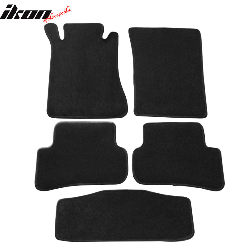 Car Floor Mat for 2001-2007 Benz W203 C-Class OEM Black Nylon 5PC