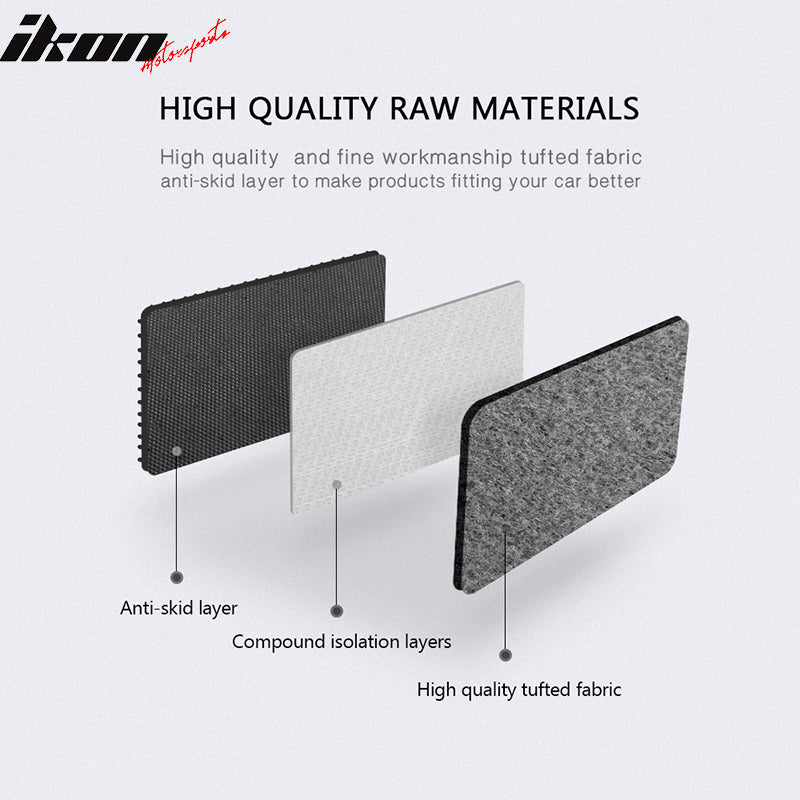 Car Floor Mat for 2006-2011 BMW E90 3 Series Gray Carpet 4PC Nylon