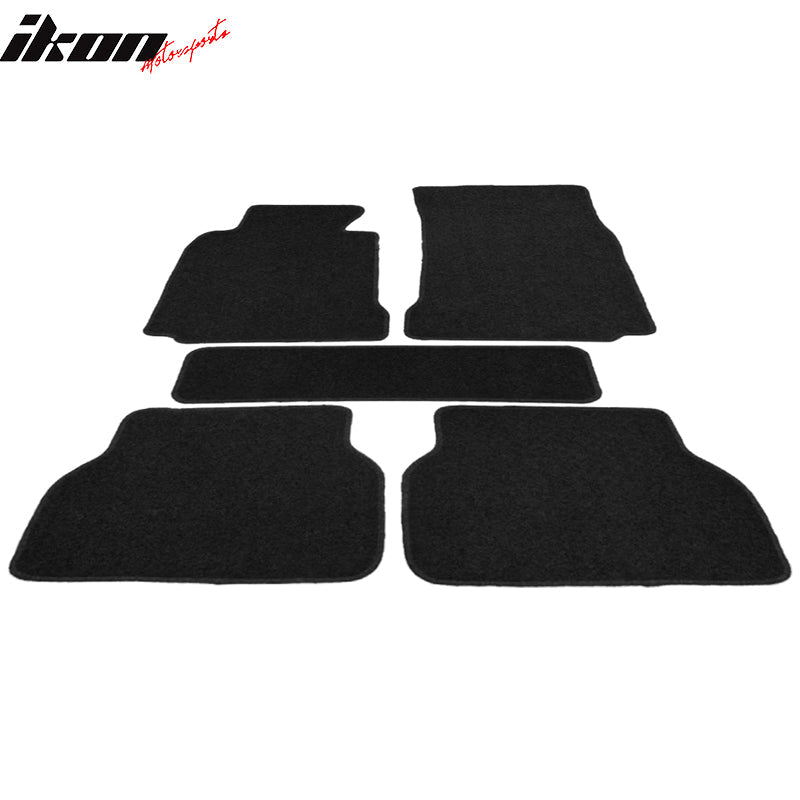 Car Floor Mat for 1997-2003 BMW E39 5 Series Black Carpet 5PC Nylon
