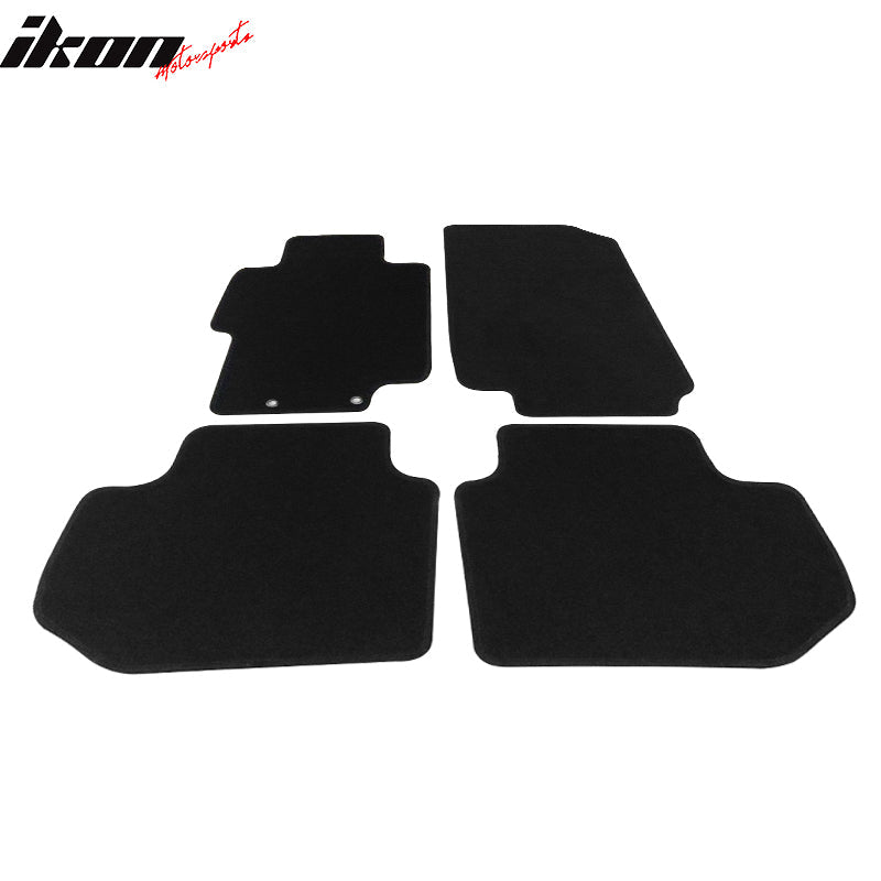 Car Floor Mat for 2003-2007 Honda Accord Black Carpet 4PC Nylon