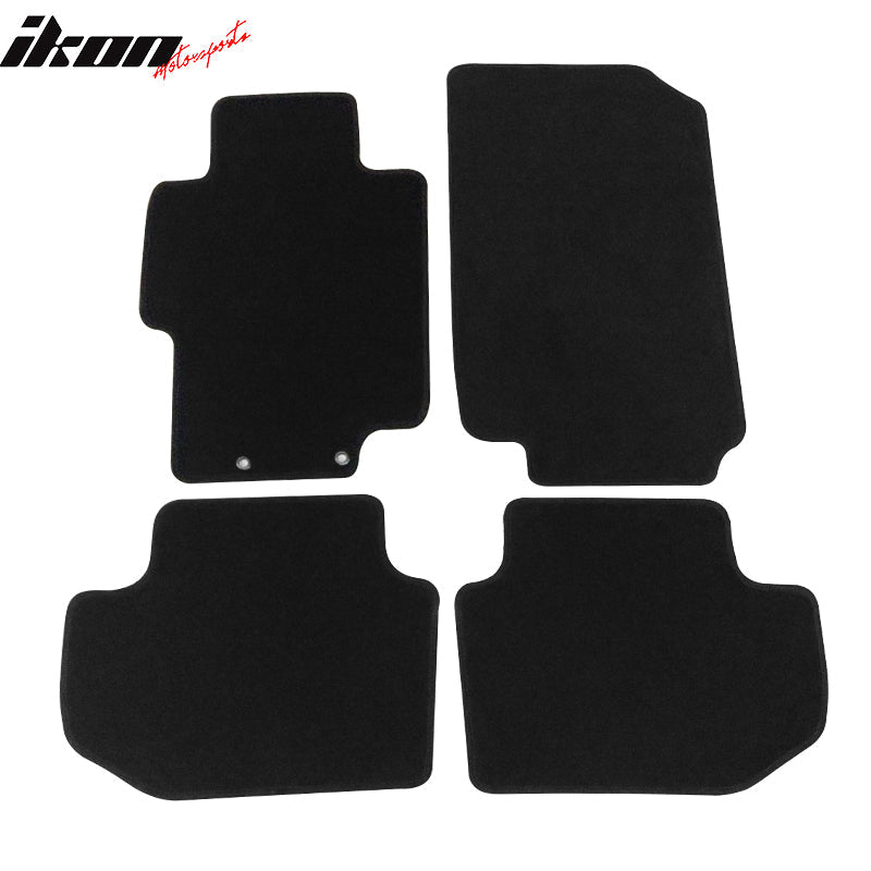 Car Floor Mat for 2003-2007 Honda Accord Black Carpet 4PC Nylon