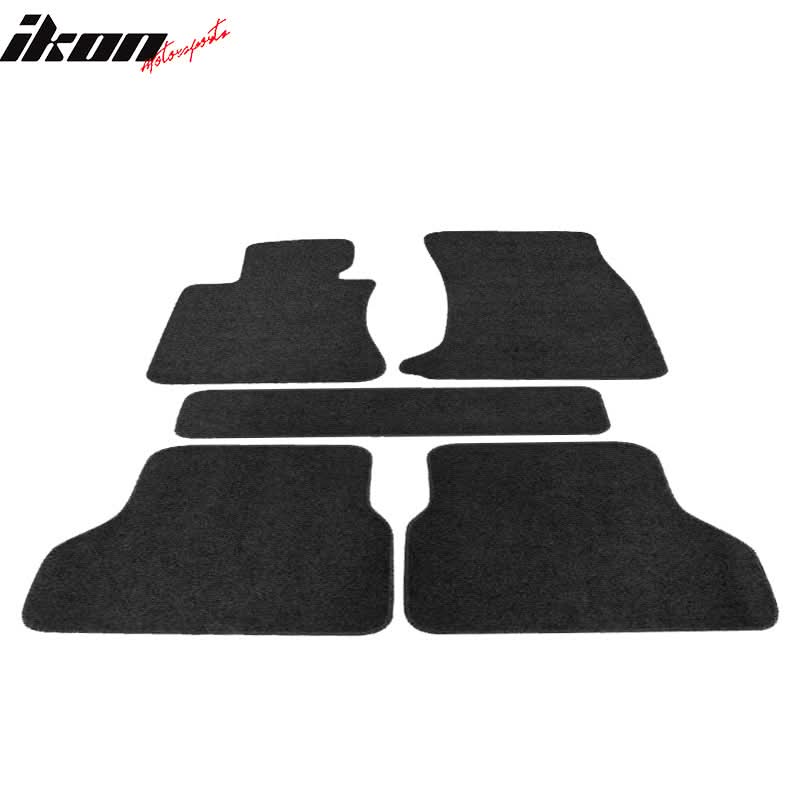 Car Floor Mat for 2004-2009 BMW E60 5 Series Black Carpet 5PC Nylon