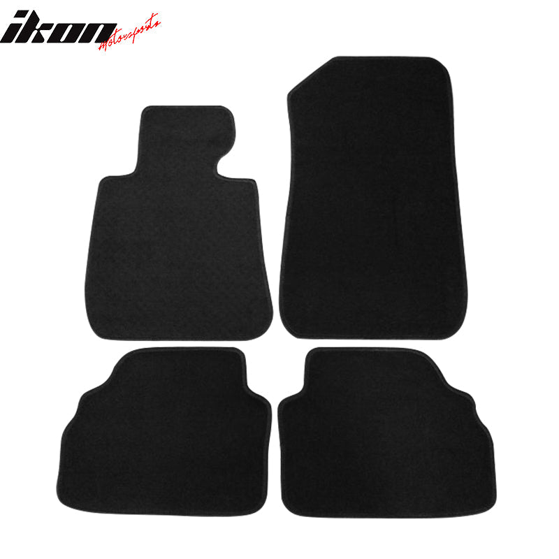 Car Floor Mat for 2007-2013 BMW E92 3 Series Black Carpet 4PC Nylon