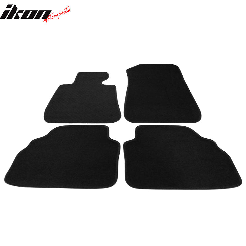 Car Floor Mat for 2007-2013 BMW E92 3 Series Black Carpet 4PC Nylon